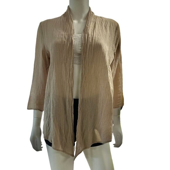 Dressbarn Embroidered Casual Open‎ Front Blouse Cardigan Womens Size M (L10255) - Picture 1 of 8